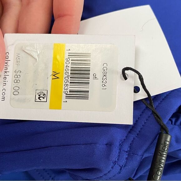 Calvin Klein Women's Studded Halter Tankini Top Blue M - Picture 4 of 4